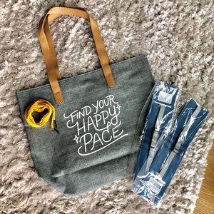 Brand New Brooks Run Happy Tote and Extras